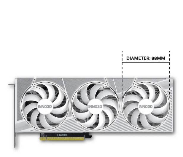 INNO3D GeForce RTX 5080 X3 OC WHITE 16GB GDDR7 DLSS4 - 1309624 - zdjęcie 3